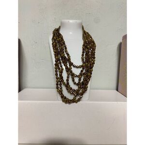 VINTAGE SILPADA style 925 SILVER NECKLACE COPPER SEED MULTI-STRAND CLASSIC